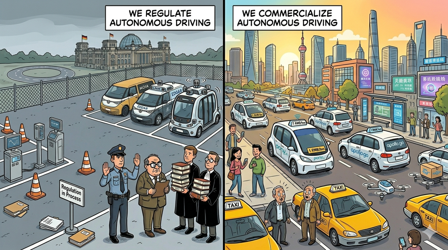 Ghost rider Europe: While Germany regulates, China and the U.S. accelerate on Robotaxis